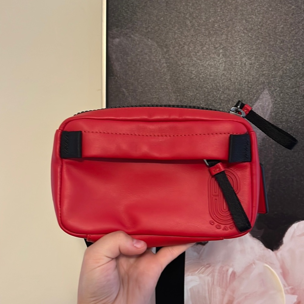Coach Red Leather Belt Bag